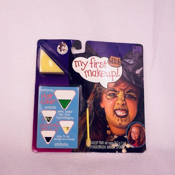 1995 Vintage Halloween Costume My First Witch/Ghost Makeup Hair Imagineering - Picture 2 of 16